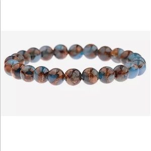 Natural Gold Sand Stone Cloisonne Bracelet